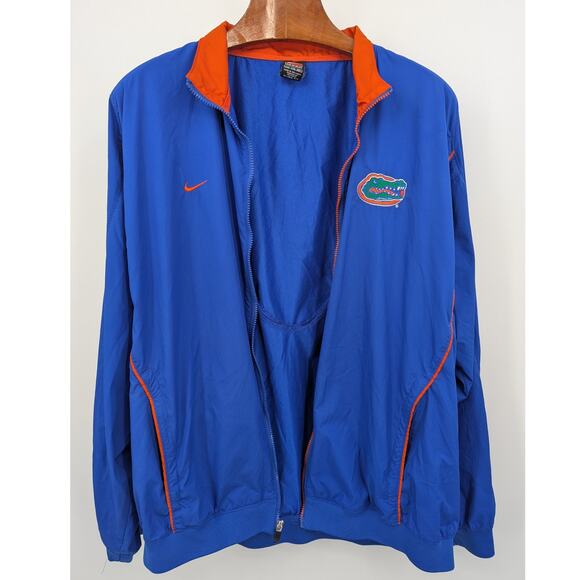 Nike Team Florida Gators Blue Clima-Fit Windbreaker Jacket XXL Embroidered Logo - Picture 2 of 8